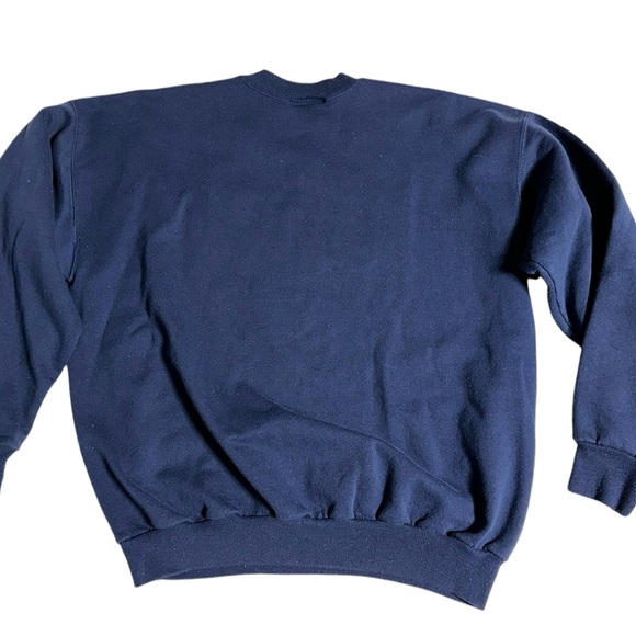 Vintage Golf Sweatshirt sweater Navy Plaid Club Ball Unisex 90s Size Large - Picture 3 of 5